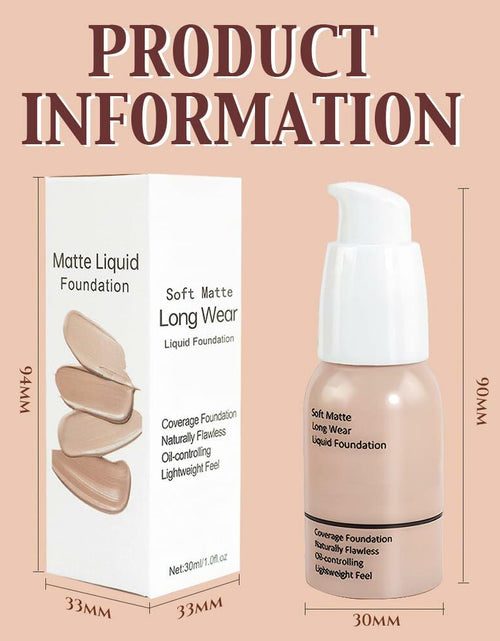 Load image into Gallery viewer, Matte Liquid Full Coverage Foundation Makeup 06 Toffee 1 Pack
