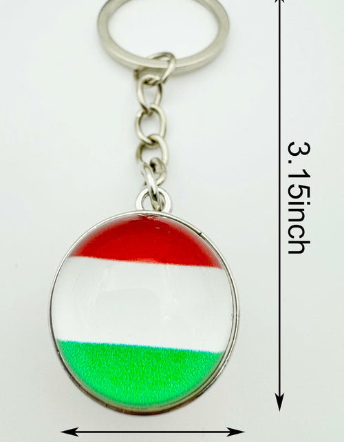 Load image into Gallery viewer, LLBFHH Hungary Flag Key Chain Stainless Steel Car Keyrings 3 Pcs
