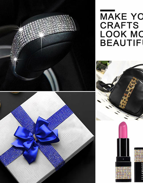 Load image into Gallery viewer, 8 Rolls Rhinestone Ribbons Self Adhesive Diamond Bling 8 Yards DIY Crafts

