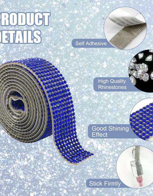Load image into Gallery viewer, 8 Rolls Rhinestone Ribbons Self Adhesive Diamond Bling 8 Yards DIY Crafts
