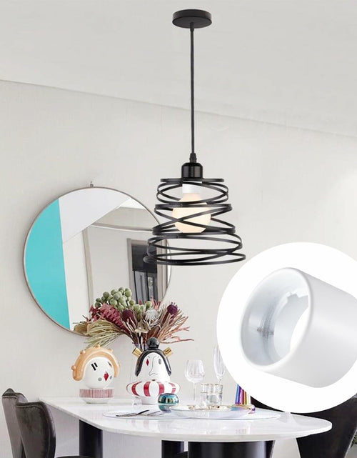 Load image into Gallery viewer, 2Pcs Light Socket Shade Ring Metal Collar 1.5in Thread E26 E27 Ceramic White

