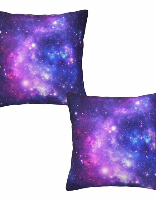 Load image into Gallery viewer, Tebjh Galaxy Star Pillow Covers 18x18 2-Pack Blue Nebula Throw Pillows
