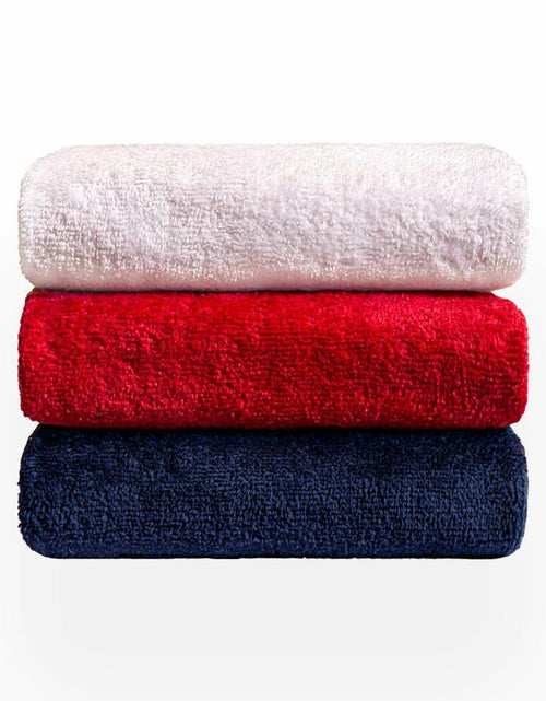 Load image into Gallery viewer, rsmon Cotton Golf Towels 20x17 Inch Red Navy Blue White Pack of 3
