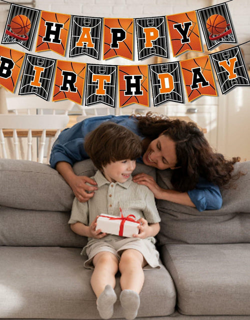 Load image into Gallery viewer, GLASNES Basketball Birthday Banner Happy Birthday Party Decoration
