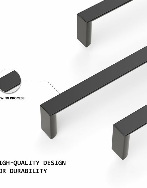 Load image into Gallery viewer, homdiy Cabinet Handles Matte Black 5in 128mm Hole Centers 25Pack
