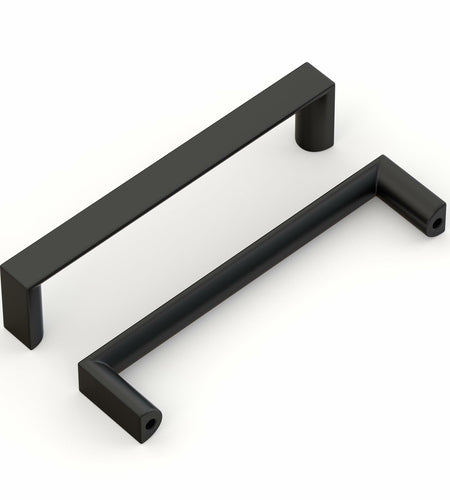homdiy Cabinet Handles Matte Black 5in 128mm Hole Centers 25Pack