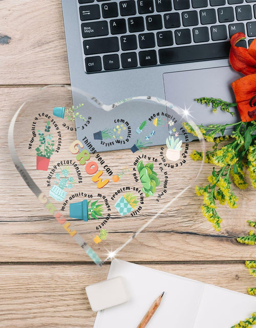 Load image into Gallery viewer, Zelaxeyi Therapist Gifts Mental Health Decor Acrylic Heart Sign
