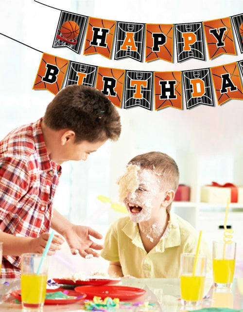 Load image into Gallery viewer, GLASNES Basketball Birthday Banner Happy Birthday Party Decoration
