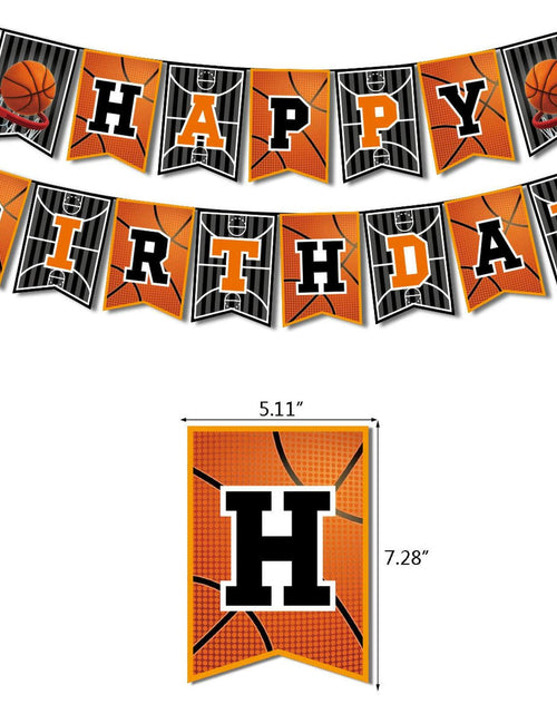 Load image into Gallery viewer, GLASNES Basketball Birthday Banner Happy Birthday Party Decoration

