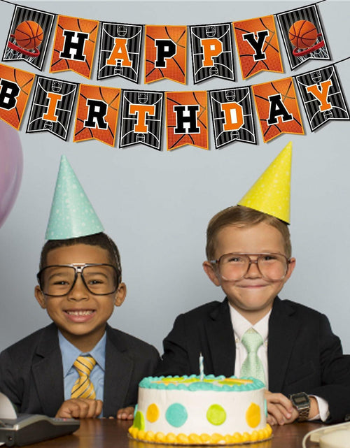 Load image into Gallery viewer, GLASNES Basketball Birthday Banner Happy Birthday Party Decoration
