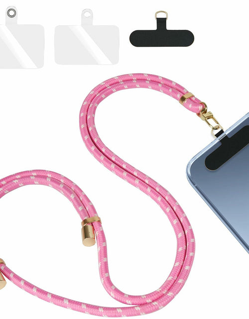 Load image into Gallery viewer, LOHASICDESIGN Adjustable Detachable Phone Lanyard Pink 31.5in
