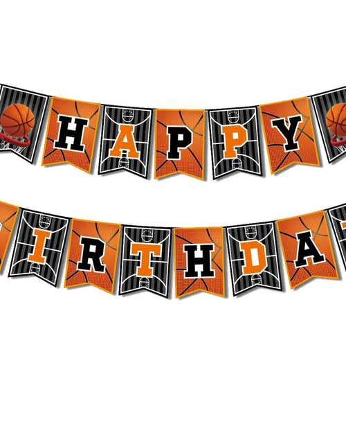 Load image into Gallery viewer, GLASNES Basketball Birthday Banner Happy Birthday Party Decoration
