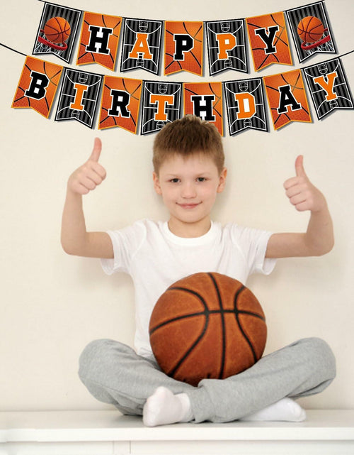 Load image into Gallery viewer, GLASNES Basketball Birthday Banner Happy Birthday Party Decoration
