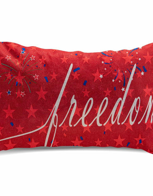 Load image into Gallery viewer, Freedom Patriotic 4th of July USA Pillow Cover 20x12 Inch
