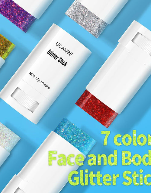 Load image into Gallery viewer, UCANBE Red Body Glitter Stick Chunky Makeup for Face Hair Lips
