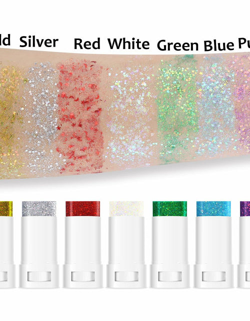 Load image into Gallery viewer, UCANBE Red Body Glitter Stick Chunky Makeup for Face Hair Lips
