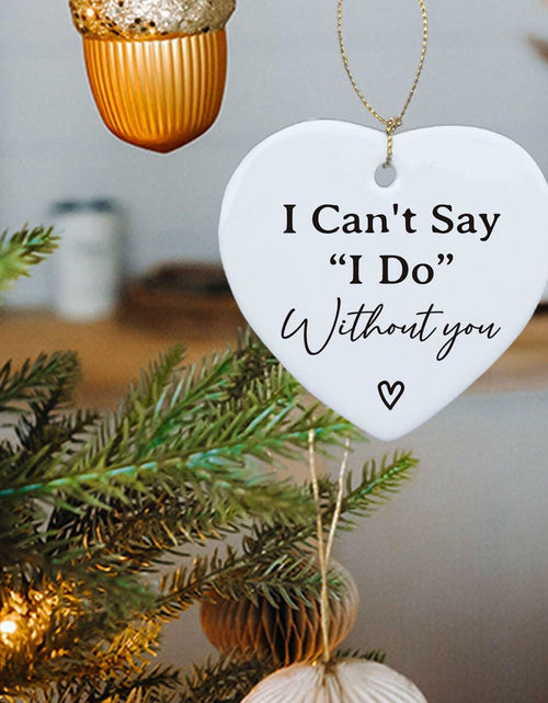 Load image into Gallery viewer, Bridesmaid Maid of Honor Heart Ceramic Ornament Wedding Gift
