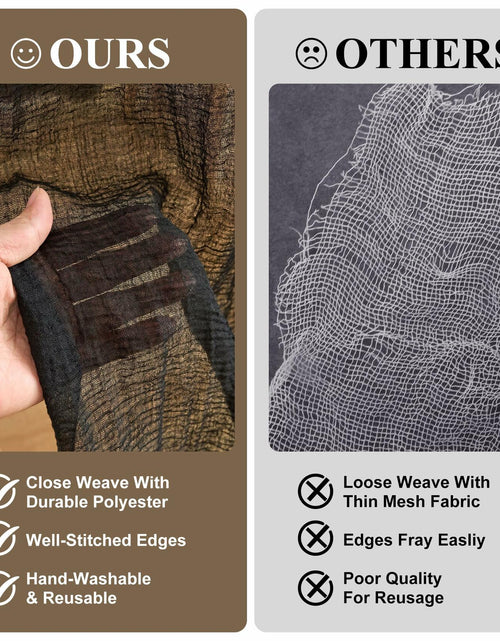 Load image into Gallery viewer, Putros Cheesecloth Table Runner Misty Rose 10FT 6pcs Boho Gauze 120 Inch
