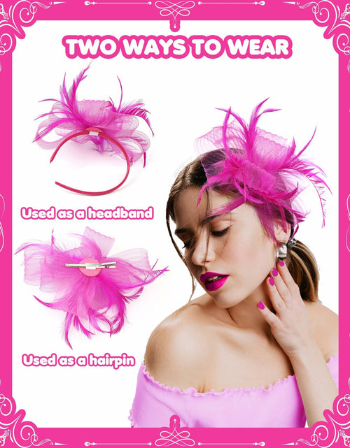 Load image into Gallery viewer, Kidukso Derby Hat Women Vintage 20s 50s Fascinator Headband Clip Black
