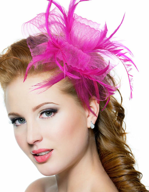 Load image into Gallery viewer, Kidukso Derby Hat Women Vintage 20s 50s Fascinator Headband Clip Black
