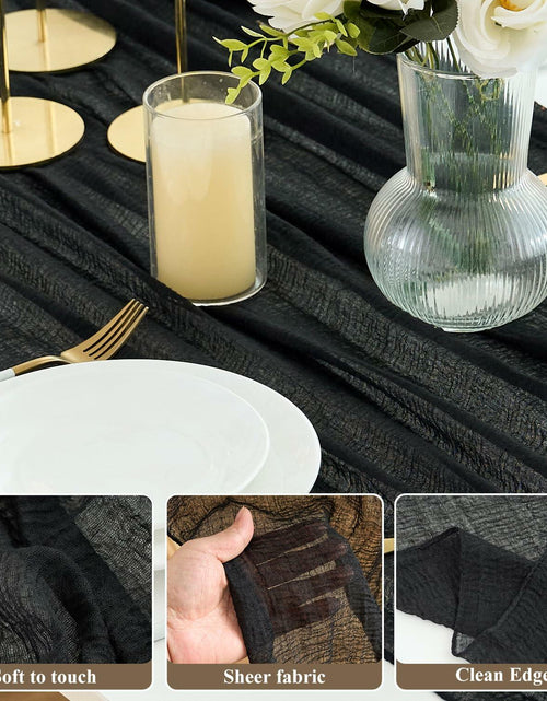 Load image into Gallery viewer, Putros Cheesecloth Table Runner Misty Rose 10FT 6pcs Boho Gauze 120 Inch
