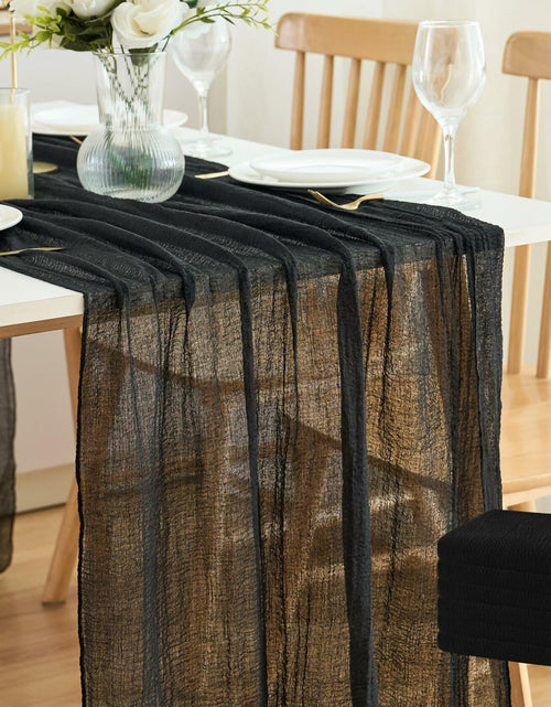 Load image into Gallery viewer, Putros Cheesecloth Table Runner Misty Rose 10FT 6pcs Boho Gauze 120 Inch

