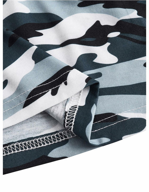 Load image into Gallery viewer, Women's Camo V Neck Sleeveless Crop Top Ruched Backless Dark Green Size M
