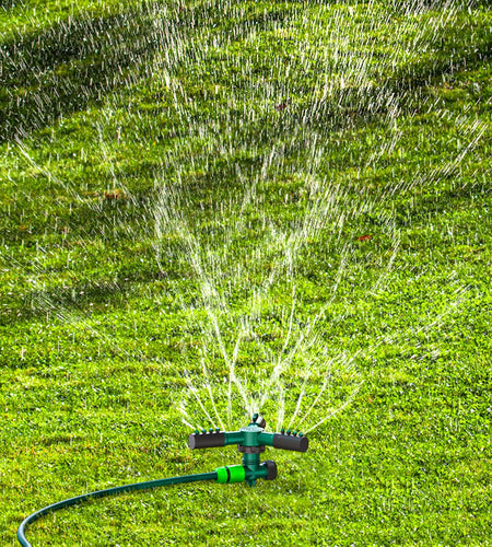 Gyrivav 360° Rotating Metal Lawn Sprinkler Fits 1/2'' Hose Heavy Duty