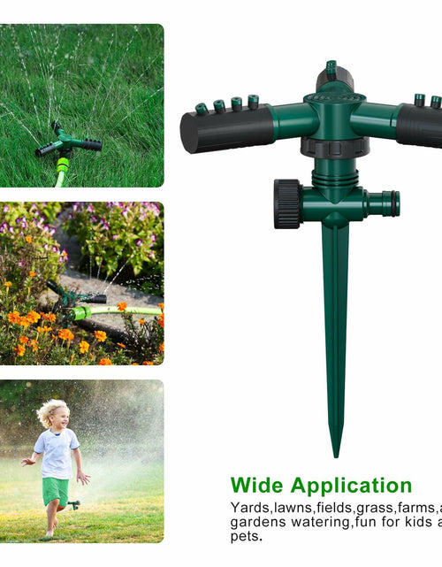 Load image into Gallery viewer, Gyrivav 360° Rotating Metal Lawn Sprinkler Fits 1/2'' Hose Heavy Duty
