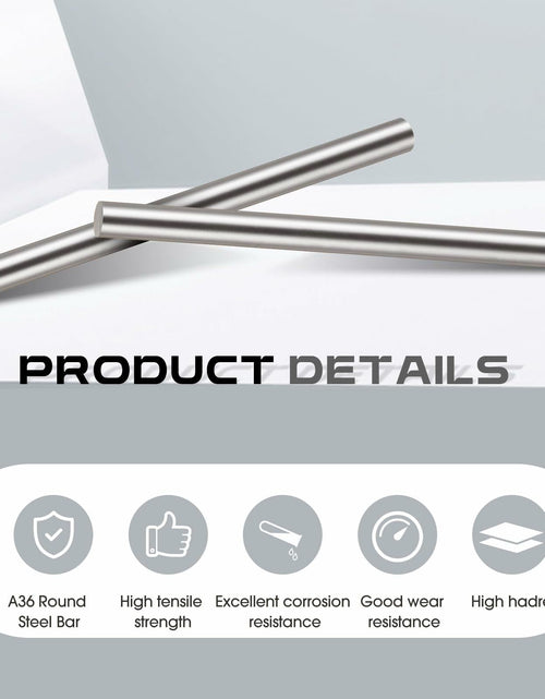 Load image into Gallery viewer, [Like New] Zonon Steel Cold Rolled Round Bar 0.79" Dia x 12" Length Mild Steel 2 Pcs
