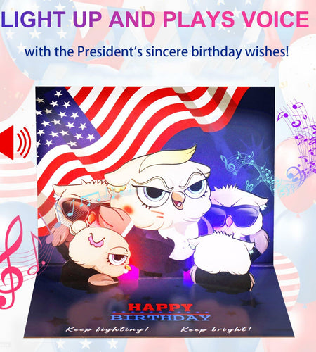 Yinqing 3D Pop Up Birthday Card with Light and Music Multicolor