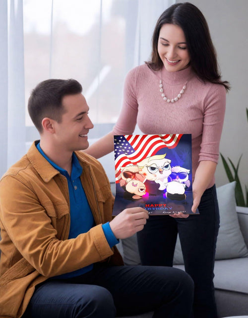 Load image into Gallery viewer, Yinqing 3D Pop Up Birthday Card with Light and Music Multicolor
