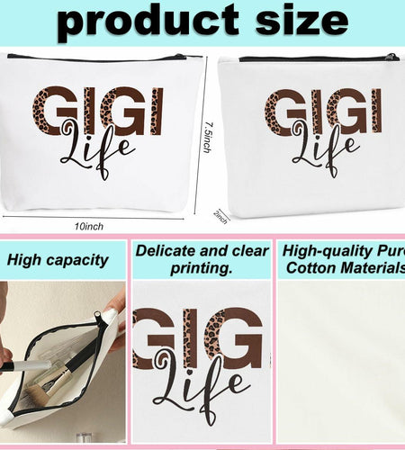 YUANHAO Gigi Gifts Makeup Bag Cosmetic Bag Gift Ideas for Gigi
