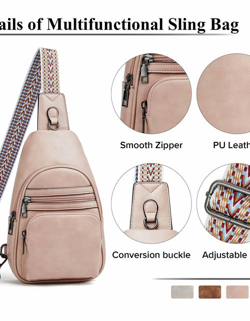 Load image into Gallery viewer, Mroede Sling Crossbody Bag Women Casual Travel Beige 7.3x4.3x11.5 Size
