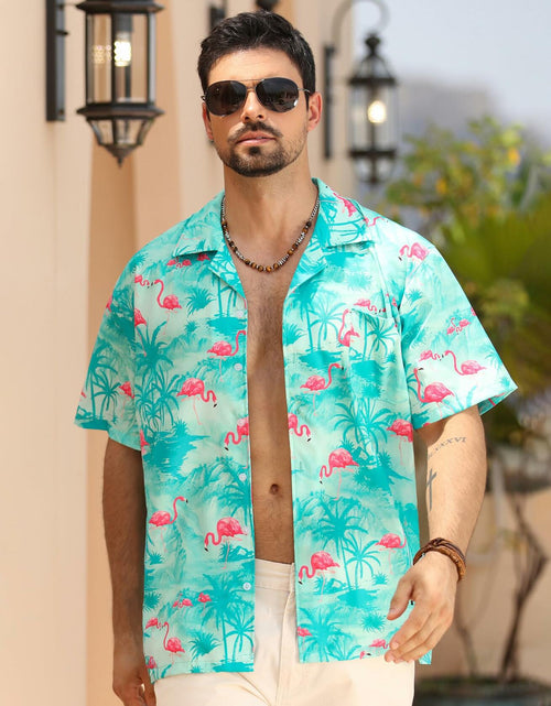 Load image into Gallery viewer, APTRO Hawaiian Shirt Men Tropical Short Sleeve Button Down Shirt Size 2X
