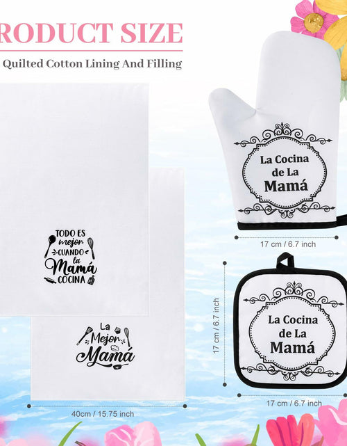 Load image into Gallery viewer, Teenyyou Kitchen Set 5 Pcs Dish Towels Oven Pads Pot Holder Oven Mitt
