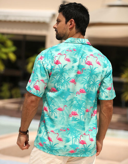 Load image into Gallery viewer, APTRO Hawaiian Shirt Men Tropical Short Sleeve Button Down Shirt Size 2X
