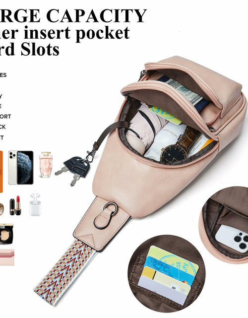 Load image into Gallery viewer, Mroede Sling Crossbody Bag Women Casual Travel Beige 7.3x4.3x11.5 Size
