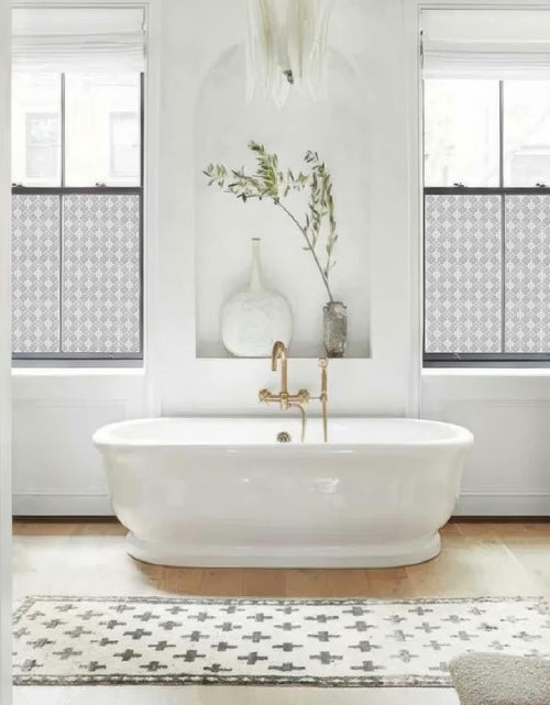 Load image into Gallery viewer, HYOUBALA Window Privacy Film UV Protection Non-Adhesive Begonia 17.5x78.7

