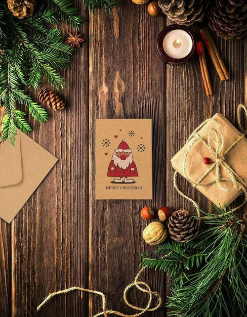 Load image into Gallery viewer, BEST PAPER GREETINGS Christmas Cards 36 Pack 4x6 Kraft Paper Red White Envelopes
