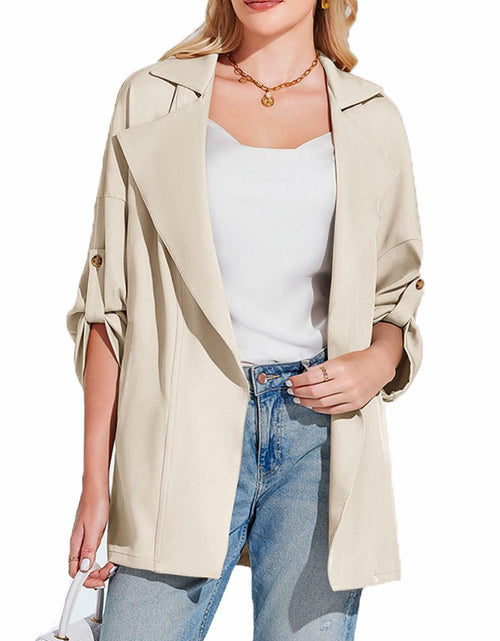 Load image into Gallery viewer, Onedreamer Women's Military Jacket Lightweight Oversized Utility Coat Size M
