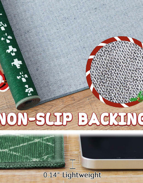 Load image into Gallery viewer, jinchan Christmas Runner Rug 3x7 Green Moroccan Non Slip Soft Carpet
