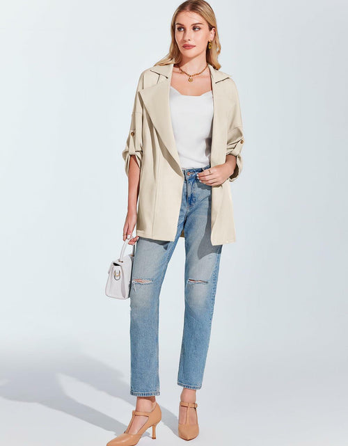 Load image into Gallery viewer, Onedreamer Women's Military Jacket Lightweight Oversized Utility Coat Size M
