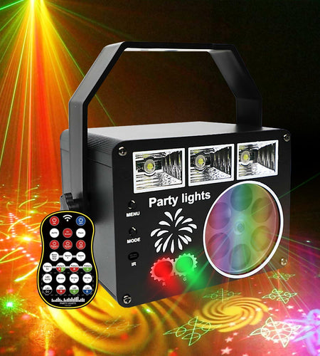 Neatfi Sound Activated Party Light with Remote Control Black Indoor DJ