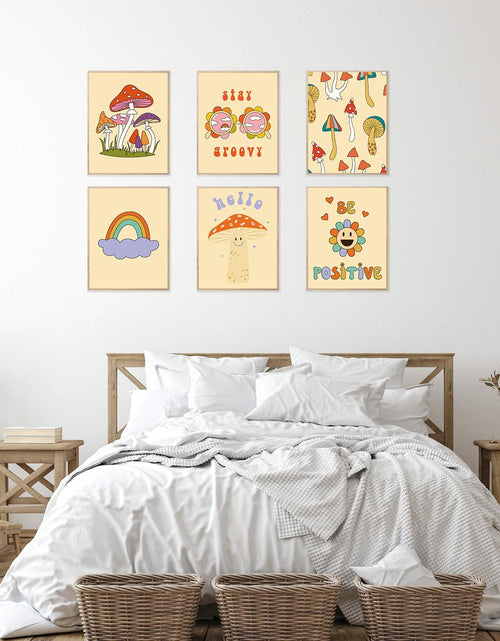 Load image into Gallery viewer, Admmixoo Be Positive Vintage Hippie Flower Wall Art 8x10 H Style Unframed
