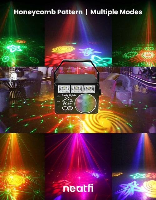 Load image into Gallery viewer, Neatfi Sound Activated Party Light with Remote Control Black Indoor DJ
