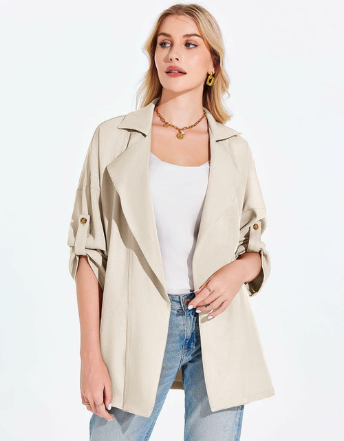 Load image into Gallery viewer, Onedreamer Women's Military Jacket Lightweight Oversized Utility Coat Size M

