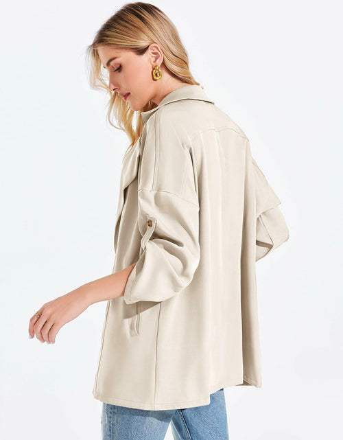 Load image into Gallery viewer, Onedreamer Women's Military Jacket Lightweight Oversized Utility Coat Size M
