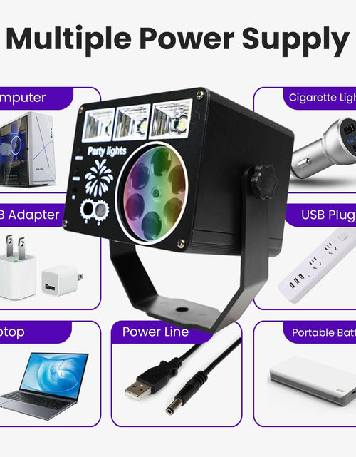 Load image into Gallery viewer, Neatfi Sound Activated Party Light with Remote Control Black Indoor DJ
