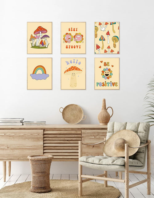 Load image into Gallery viewer, Admmixoo Be Positive Vintage Hippie Flower Wall Art 8x10 H Style Unframed
